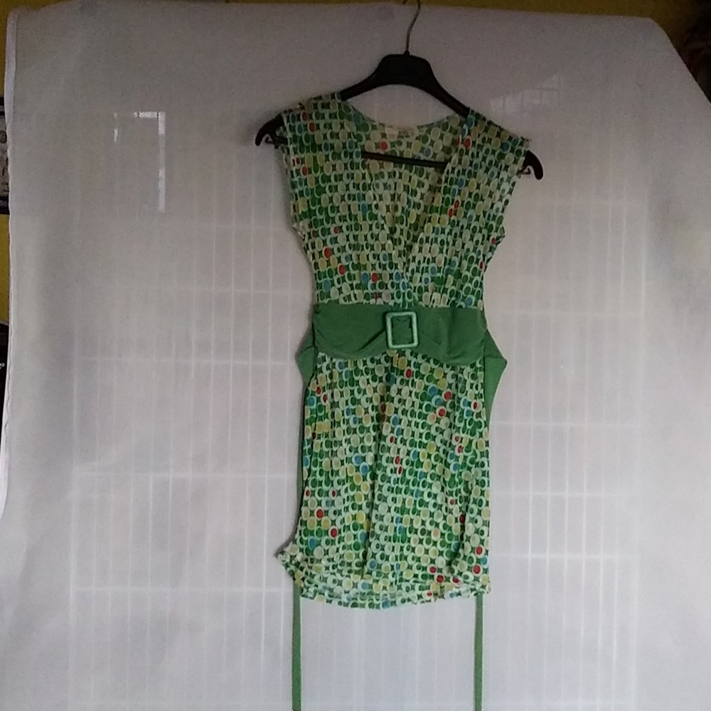 Green See Through Blouse